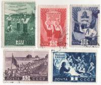 1948-095-99 Серия Набор марок 5 шт СССР  Всесоюзная пионерская организация II Θ