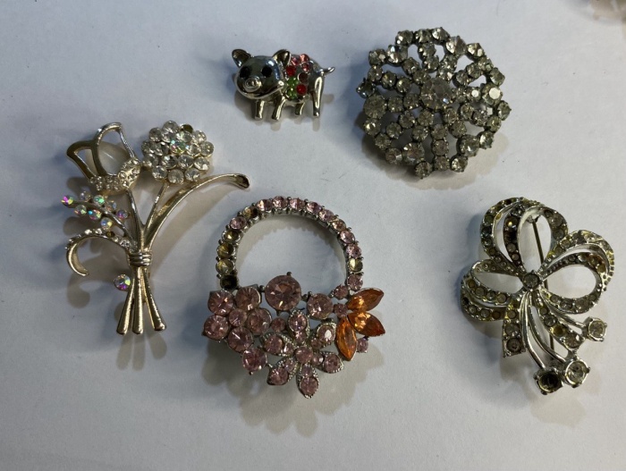 Брошь набор из 5 шт бижутерия