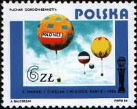 (1984-045) Марка Польша "Воздушный шар (1983)"    История польской авиации III O