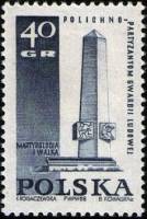 (1968-067) Марка Польша "Памятник в Полично"   Памятники жертвам Второй Мировой войны III Θ