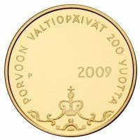 (№2009km145) Монета Финляндия 2009 год 100 Euro (200-летие - диета Порвоо)