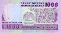 (,) Банкнота Мадагаскар 1988 год 1 000 франков "Музыкант"   UNC