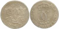 (1693) Монета Швеция 1693 год 5 эре   Серебро Ag 500  VF