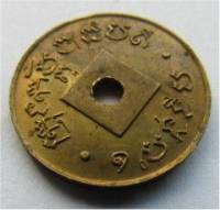 (№1875kmTn1) Монета Камбоджа 1875 год 1 Centime (БРАК TEMATU)