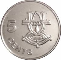 (№1993km26a) Монета Соломоновы Острова 1993 год 5 Cents (магнитный)