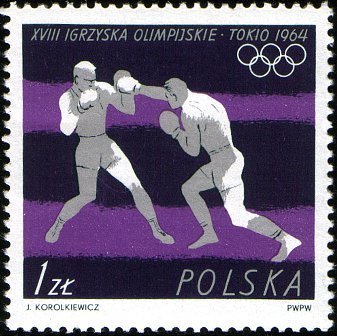 (1964-060) Марка Польша &quot;Бокс&quot; , III Θ