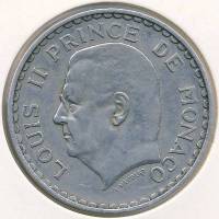 (1945) Монета Монако 1945 год 5 франков "Луи II"  Алюминий Алюминий  UNC