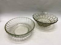 Салатник 22 см стекло СССР 2 шт