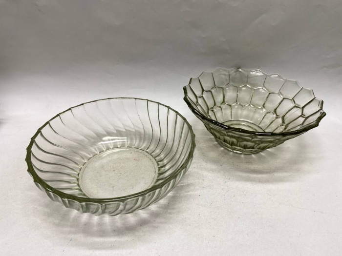 Салатник 22 см стекло СССР 2 шт
