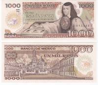 (1985) Банкнота Мексика 1985 год 1 000 песо "Хуана Инес де ла Крус"   UNC