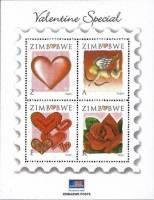 (№2008-24) Блок марок Зимбабве 2008 год "День Valentine039s", Гашеный