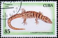 (№3795) Марка Куба 1994 год "Ruibal039s крайней мере Геккон Sphaerodactylus ruibali", Гашеная