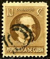 (№53) Марка Куба 1927 год "Томас Эстрада Пальма", Гашеная