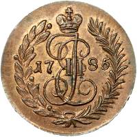 (1785, КМ) Монета Россия-Финдяндия 1785 год 1/4 копейки   Полушка Медь  UNC