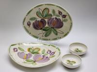 Блюдо и розетки ЗИК Конаково 1960-е гг СССР керамика набор 4 предмета