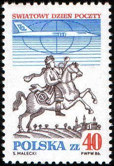 (1986-041) Марка Польша &quot;Почтальон&quot;    День почтовой марки III Θ