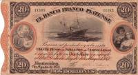 (№1870P-S173a) Банкнота Уругвай 1870 год "20 Pesos"
