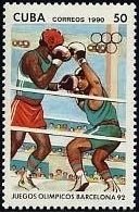 (1990-016) Марка Куба "Бокс"    Летняя Олимпиада Барселона 1992 III O