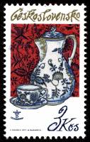 (1977-033) Марка Чехословакия "Графин и чашка" ,  III Θ