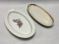 Набор селедочниц фарфор Пролетарий 2 шт (сост на фото)