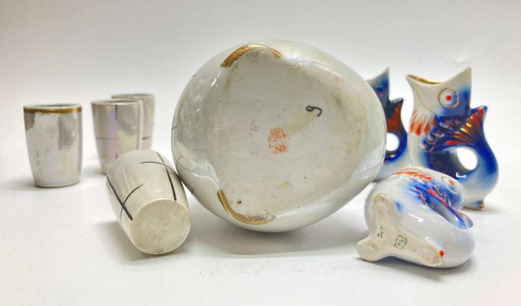 Графин + 7 стопок, керамика