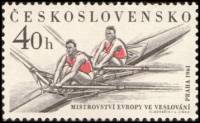 (1961-006) Марка Чехословакия "Гребля "   Продвижение спорта в Чехословакии II Θ