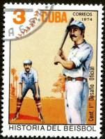 (1974-078) Марка Куба "Бейсбол"    История бейсбола III Θ