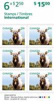 (№2014-3091) Лист марок Канада 2014 год "Вапити Cervus elaphus canadensis", Гашеный