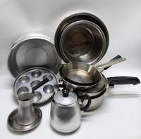 Форма для выпечки Сковородки Дуршлаг Кастрюлька Турка Чайник металл посуда 12 предметов 