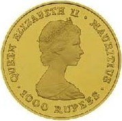 (№1982km50) Монета Маврикий 1982 год 1,000 Rupees (Международный Год инвалидов)