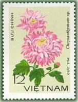 (1978-056a) Сцепка (2 м) Вьетнам "Тим"  Без перфорации  Хризантемы III Θ