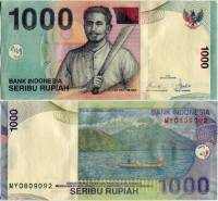 Банкнота Индонезия 2000 год 1 000 рупий Капитан Паттимура   UNC
