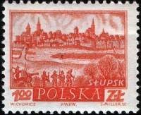 (1960-049) Марка Польша "Слупск" , III Θ
