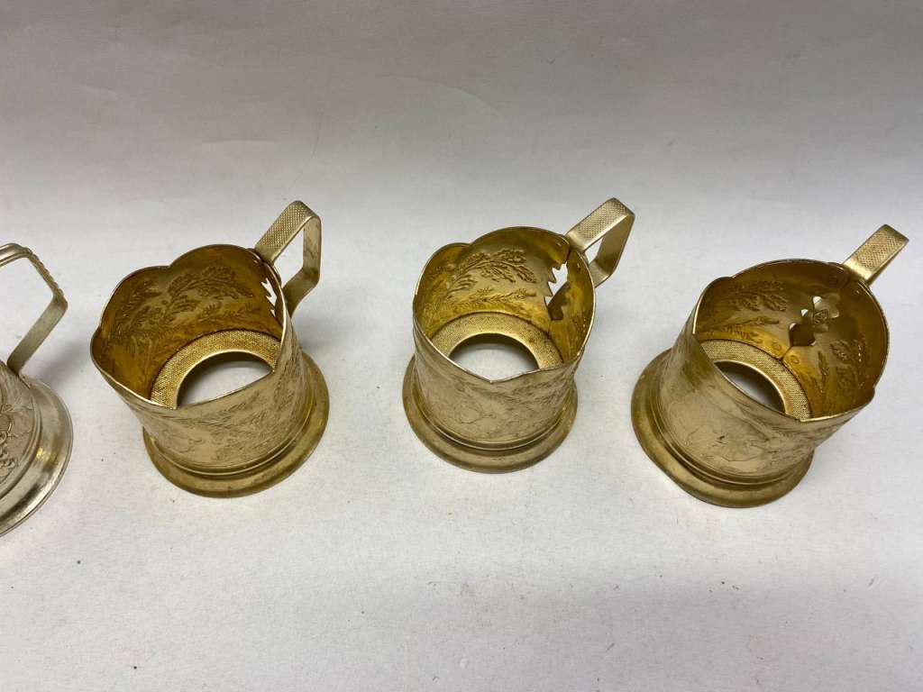 Подстаканник аллюминий 4 шт