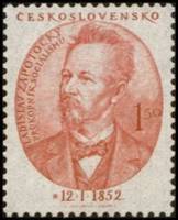 (1952-82) Марка Чехословакия "Л. Запотоцкий (Кирпичная)"    100 лет со дня рождения Л. Запотоцкого I