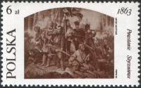 (1983-001) Марка Польша "Битва"    120 лет январскому восстанию III Θ