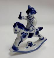 Фарфоровый сувенир "Щелкунчик", гжель, авторская работа
