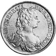 (№1741km1677) Монета Австрия 1741 год frac12; Thaler