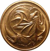 () Монета Австралия 1985 год 2  ""   Алюминиево-Никелево-Бронзовый сплав (Al-Ni-Br)  UNC
