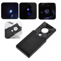 Лупа карманная MG9585 раздвижная с 3мя типами подсветки, с линзами 30х, 45х и 60х, Китай