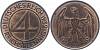 1932a Монета Германия (Веймар) 1932 год 4 пфеннинга  Медь  XF