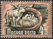 (1950-012) Марка Венгрия "Животноводство"    5-летний план (Стандартный выпуск) II Θ