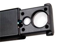 Лупа карманная MG9881 Раздвижная, с двумя типами подсветки, с двумя линзами 30х и 60х, черная, Китай