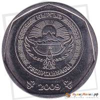 2009 Монета Киргизия 2009 год 10 сом  Никель  UNC