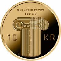 (2011) Монета Норвегия 2011 год 10 крон "Норвежский университет. 200 лет"  Латунь  UNC
