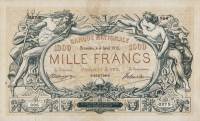 (№1918P-73a.2) Банкнота Бельгия 1918 год "1,000 Francs"