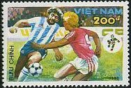 (1990-037) Марка Вьетнам "Футбол (2)"    ЧМ по футболу 1990, Италия III Θ