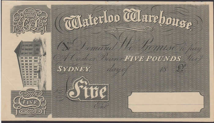 (№1888) Банкнота Австралия 1888 год &quot;5 Pounds&quot;
