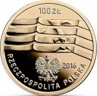 () Монета Польша 2016 год 100 злотых ""  Биметалл (Платина - Золото)  PROOF
