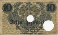 (№1917) Банкнота Германия 1917 год "10 Pfennig"